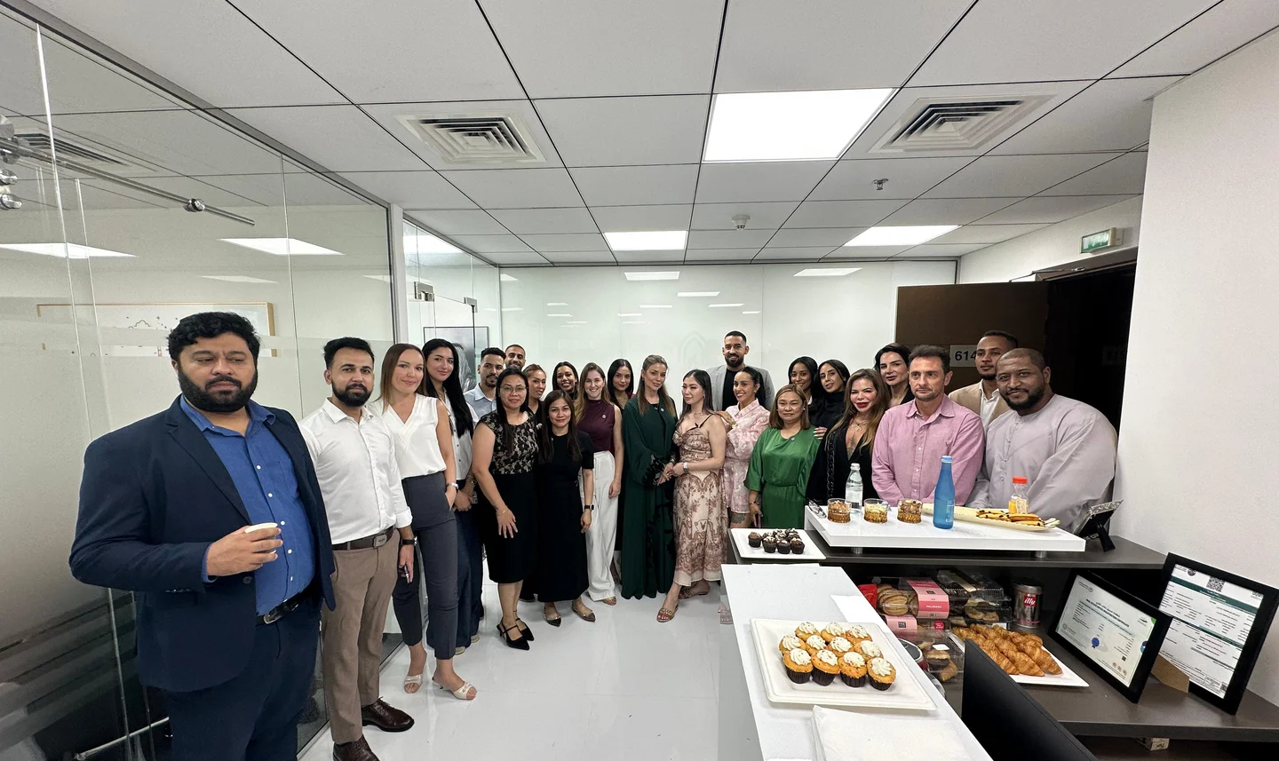 NAHY Real Estate team in the Business Bay office, Dubai